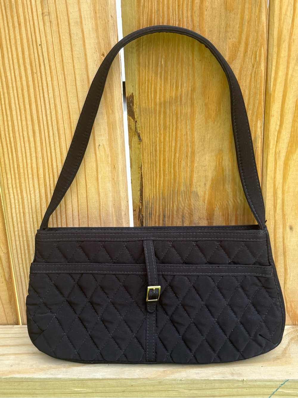 Vera Bradley Black Quilted Y2K Shoulder Bag